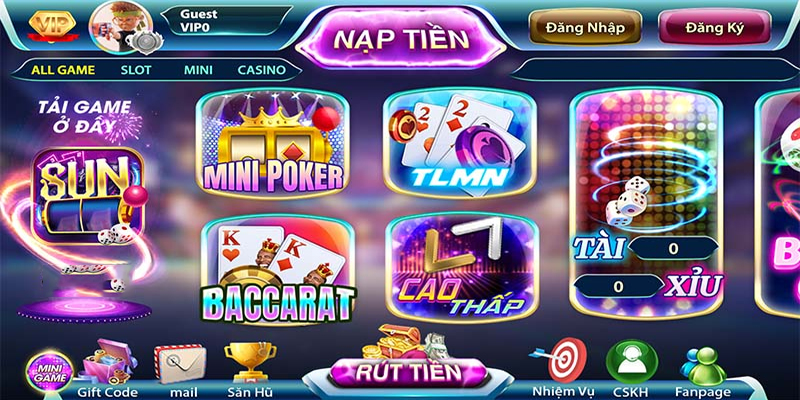 Cháy hết mình với sản phẩm cá cược tại game Sun52