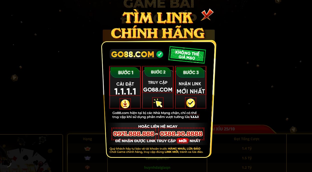 Bí quyết tìm link Go88 chính hãng cho tân thủ